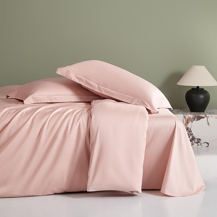 91家纺网 家纺一手货源 找家纺 禾时 2025新款轻奢A类100SPro新疆长绒棉四件套全棉纯棉高定款 玫瑰金