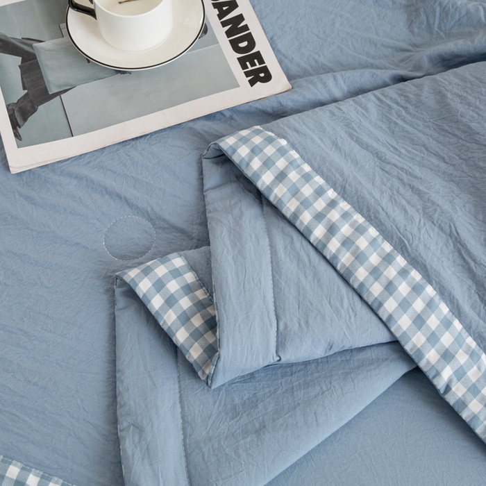 91家纺网 家纺一手货源 找家纺 帕芬鸟家纺 2025新款亲肤棉花夏被 星空蓝