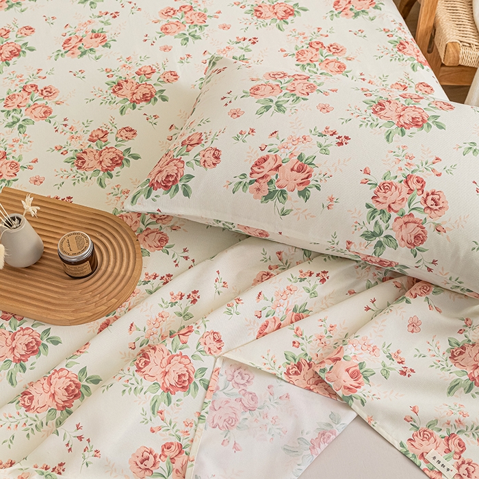 91家纺网 家纺一手货源 找家纺 芃成家纺 2025新款加厚老粗布床单 芳华