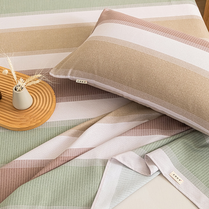 91家纺网 家纺一手货源 找家纺 芃成家纺 2025新款加厚老粗布床单 浮光