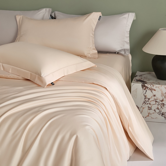 91家纺网 家纺一手货源 找家纺 禾时 2025新款轻奢A类100SPro新疆长绒棉四件套全棉纯棉高定款 奶酪黄