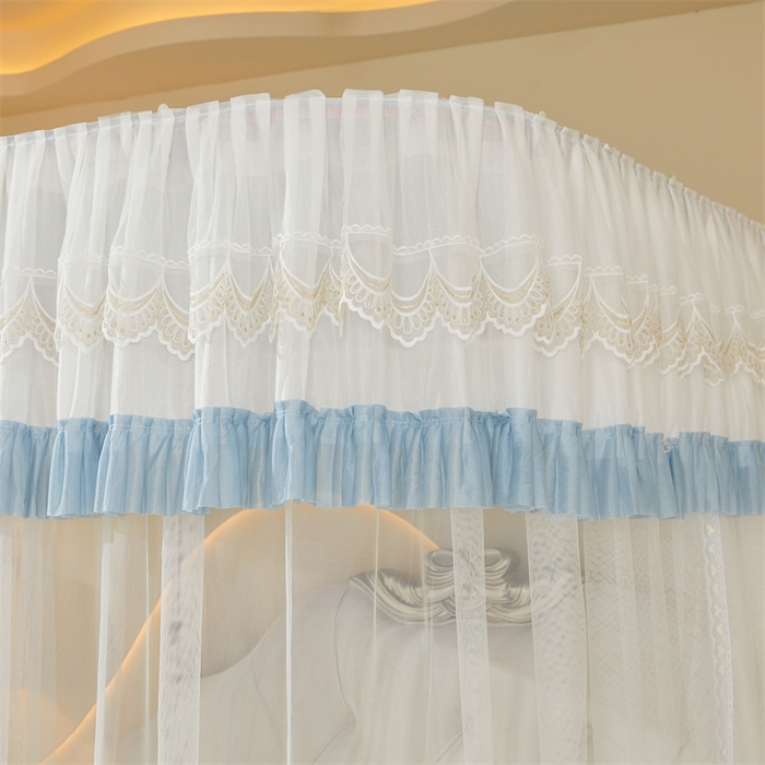 91家纺网 家纺一手货源 找家纺 迪凡保罗蚊帐 2025新款2513款双轨铝合金落地导轨蚊帐 欧白色