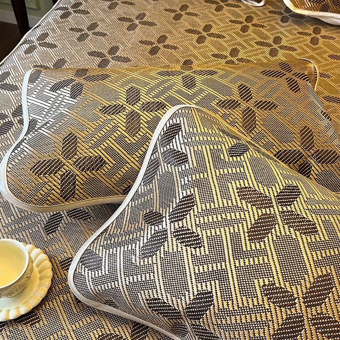 91家纺网 家纺一手货源 找家纺 网红馆（ck家纺） 2025新款可脱卸床裙款冰藤席-盛夏繁星 夏巧