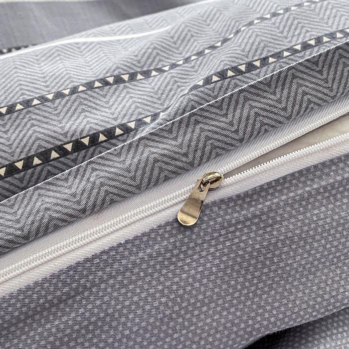 91家纺网 家纺一手货源 找家纺 天之爱 2025新款全棉印花四件套 芬利莱-灰