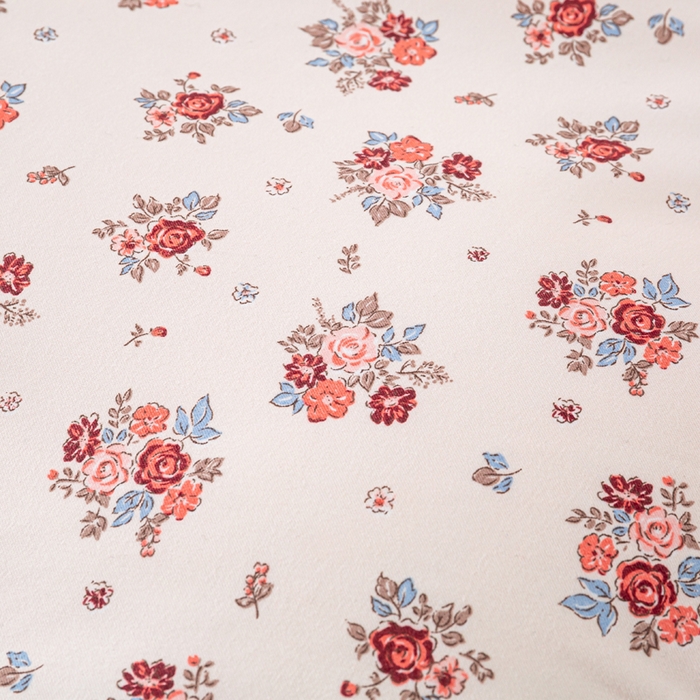 91家纺网 家纺一手货源 找家纺 皇谱家纺 新款韩版欧彩棉四件套磨毛直播爆款专版花型 小岛蔷薇-粉