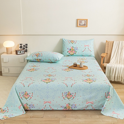 91家纺网 家纺一手货源 找家纺 芃成家纺 2025新款加厚老粗布床单 田园花卉