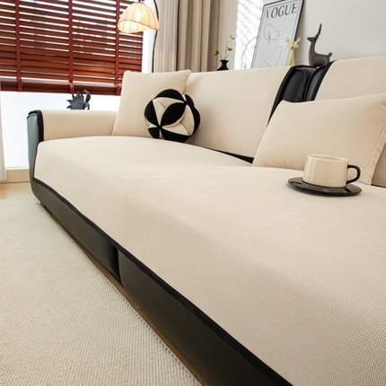 沐沐家纺 2026新款沐春沙发垫 奶油白
