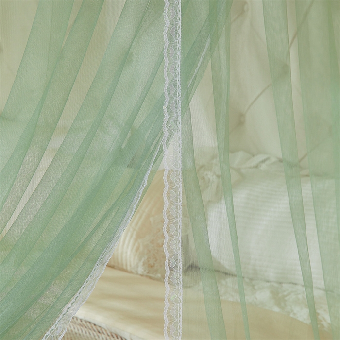 91家纺网 家纺一手货源 找家纺 迪凡保罗蚊帐 2025新款2513款双轨铝合金落地导轨蚊帐 抹茶绿