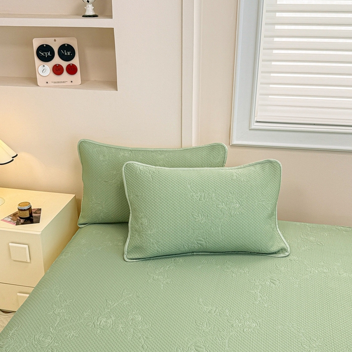 91家纺网 家纺一手货源 找家纺 布卢姆床垫 2025新款A类PE乙纶冰豆豆凉席床裙款 玫瑰花园