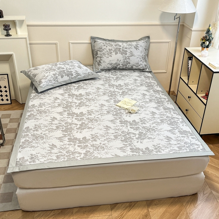 91家纺网 家纺一手货源 找家纺 （总）宜代光年 2025新款冷凝丝可水洗提花凉感席-床席款