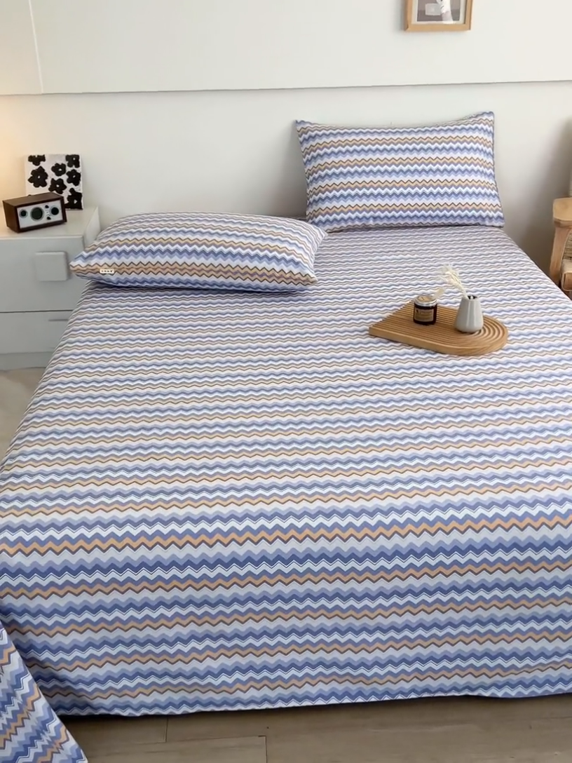 91家纺网 家纺一手货源 找家纺 芃成家纺 2025新款加厚老粗布床单 波西米亚-紫