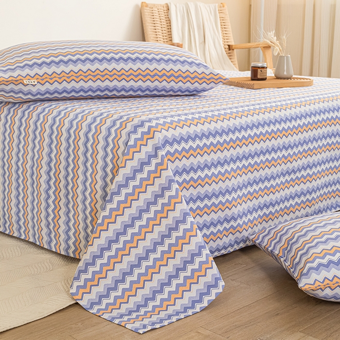 91家纺网 家纺一手货源 找家纺 芃成家纺 2025新款加厚老粗布床单 波西米亚-紫