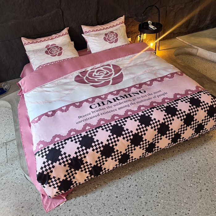 91家纺网 家纺一手货源 找家纺 丽斐纺织 2025新款冰丝四件套 香茶公主