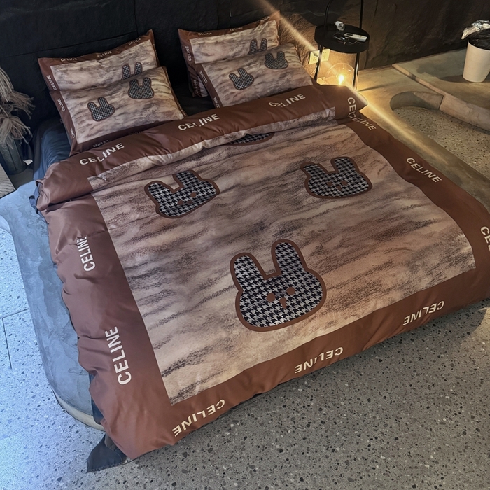 91家纺网 家纺一手货源 找家纺 丽斐纺织 2025新款冰丝四件套 土咔兔