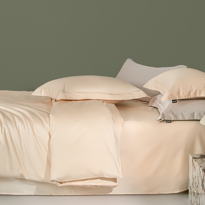 91家纺网 家纺一手货源 找家纺 禾时 2025新款轻奢A类100SPro新疆长绒棉四件套全棉纯棉高定款 奶酪黄