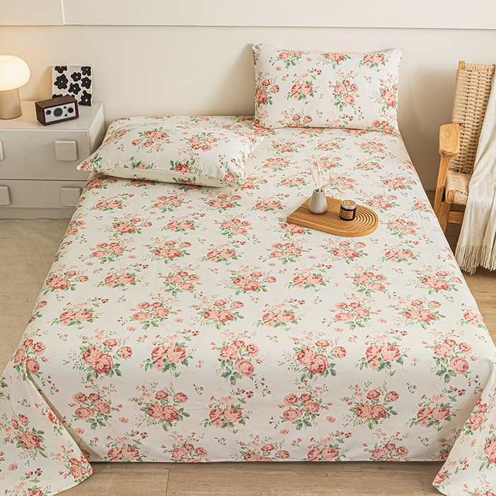 91家纺网 家纺一手货源 找家纺 芃成家纺 2025新款加厚老粗布床单 芳华