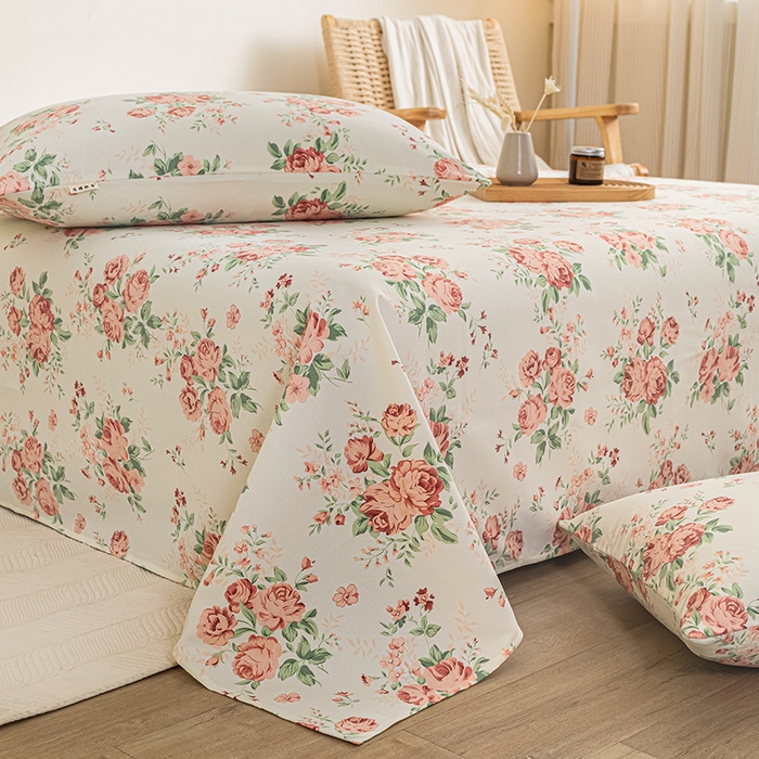 91家纺网 家纺一手货源 找家纺 芃成家纺 2025新款加厚老粗布床单 芳华