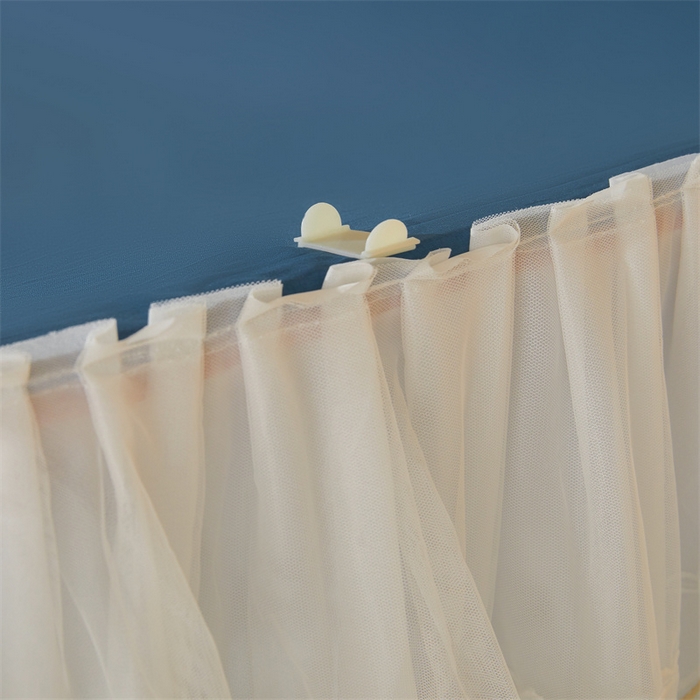 91家纺网 家纺一手货源 找家纺 迪凡保罗蚊帐 2025新款2513款双轨铝合金落地导轨蚊帐 海岛蓝