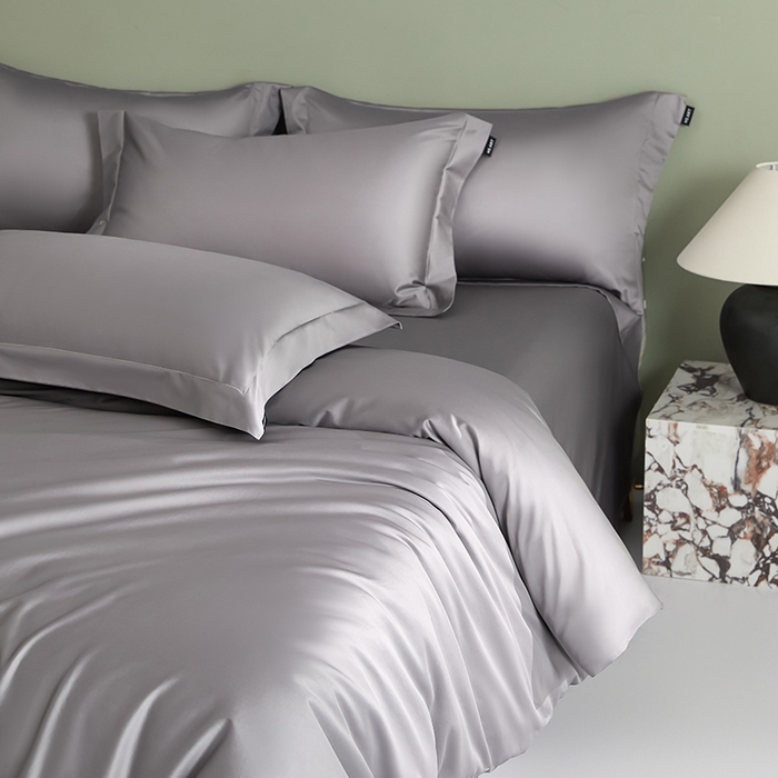 91家纺网 家纺一手货源 找家纺 禾时 2025新款轻奢A类100SPro新疆长绒棉四件套全棉纯棉高定款 绅士灰