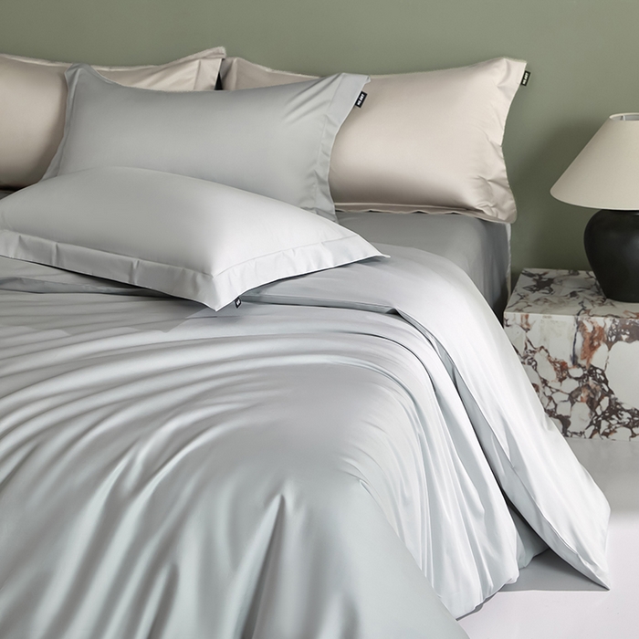 91家纺网 家纺一手货源 找家纺 禾时 2025新款轻奢A类100SPro新疆长绒棉四件套全棉纯棉高定款 梵星蓝