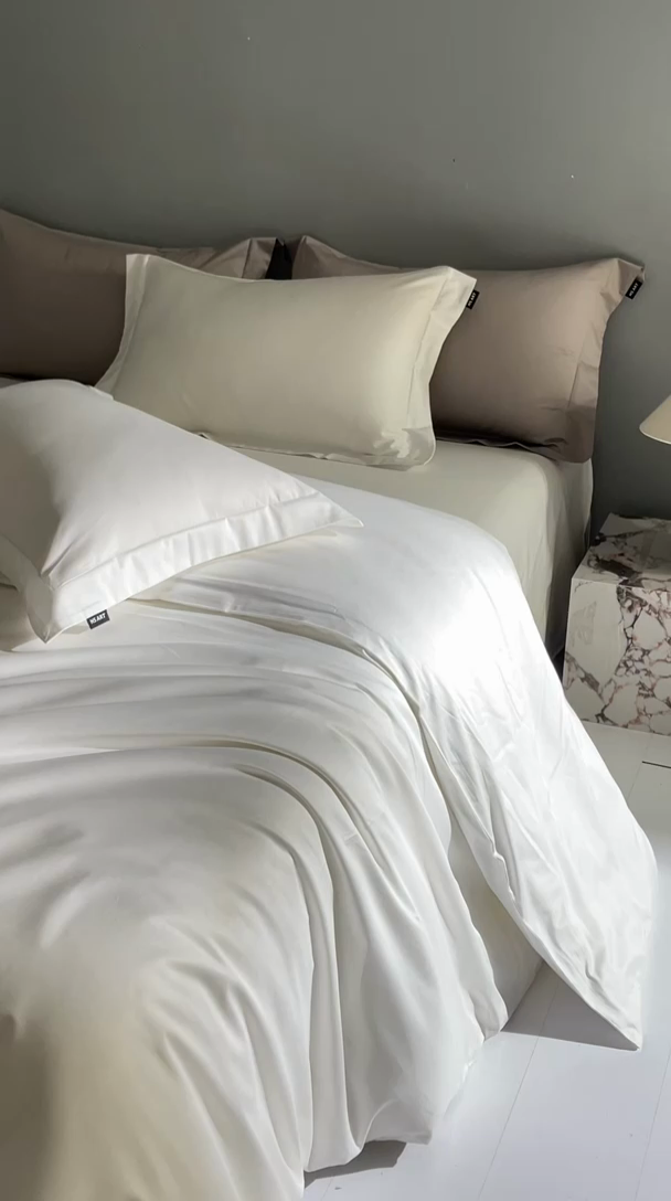 91家纺网 家纺一手货源 找家纺 禾时 2025新款轻奢A类100SPro新疆长绒棉四件套全棉纯棉高定款 白色