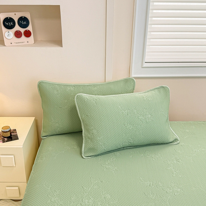 91家纺网 家纺一手货源 找家纺 布卢姆床垫 2025新款A类PE乙纶冰豆豆凉席床裙款 玫瑰花园