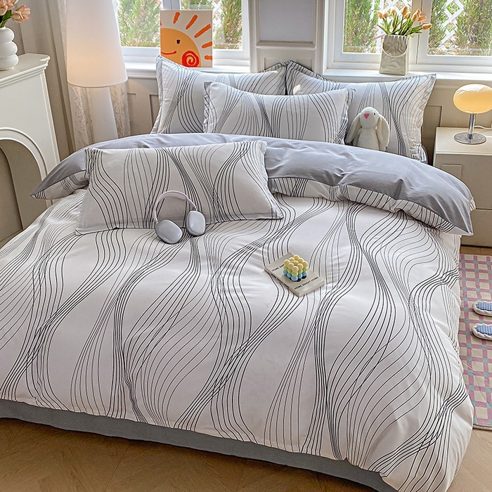 91家纺网 家纺一手货源 找家纺 天之爱 2025新款全棉印花单被套 生活旋律