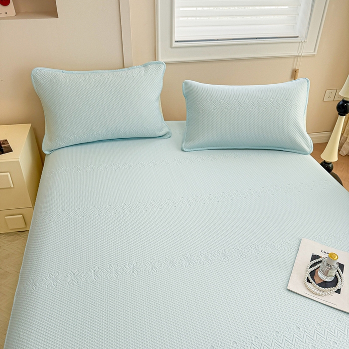 91家纺网 家纺一手货源 找家纺 布卢姆床垫 2025新款A类PE乙纶冰豆豆凉席床裙款 雪花