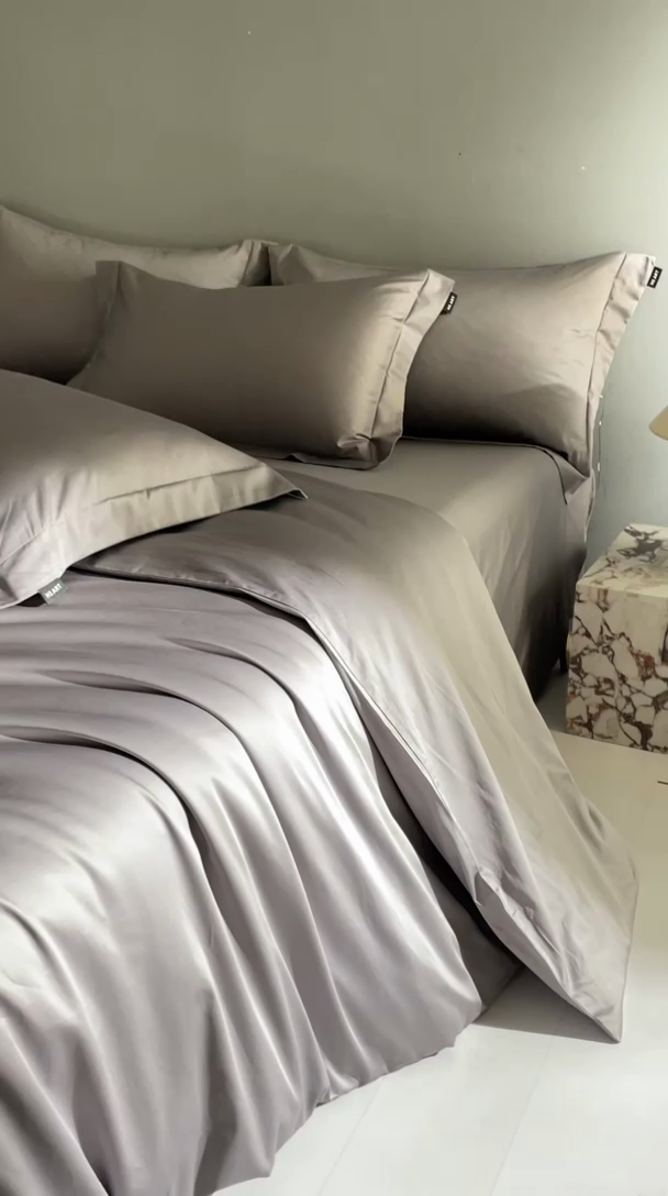 91家纺网 家纺一手货源 找家纺 禾时 2025新款轻奢A类100SPro新疆长绒棉四件套全棉纯棉高定款 绅士灰