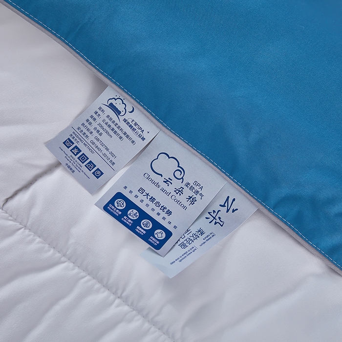 91家纺网 家纺一手货源 找家纺 好老表被业 2025新款超柔云朵被芯零压被子 云柔棉蓝白