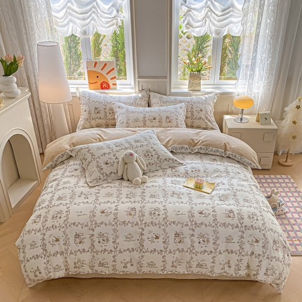 天之爱 2025新款全棉印花单被套 乡野小筑