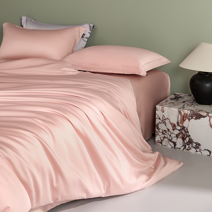 91家纺网 家纺一手货源 找家纺 禾时 2025新款轻奢A类100SPro新疆长绒棉四件套全棉纯棉高定款 玫瑰金