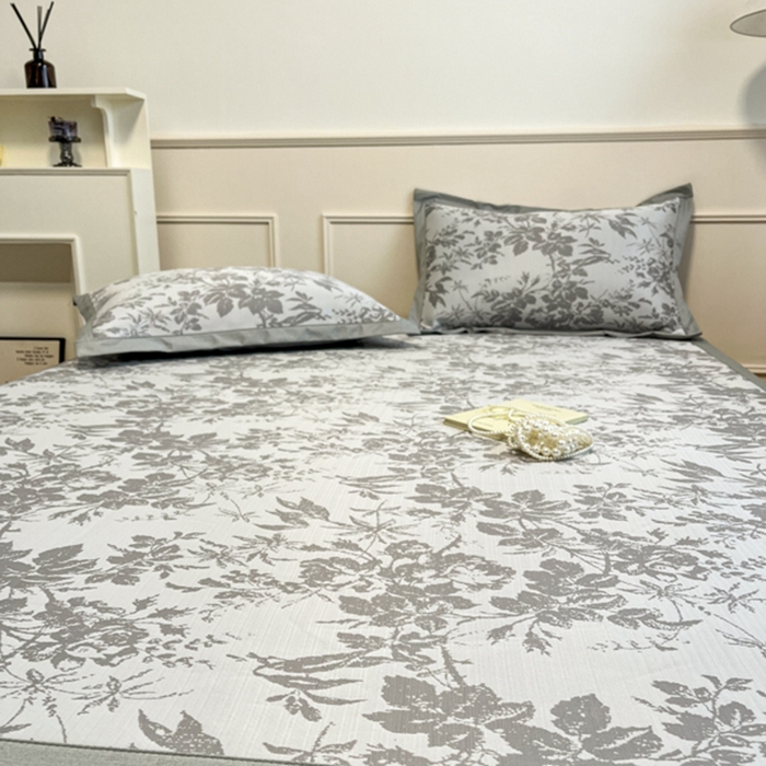 91家纺网 家纺一手货源 找家纺 （总）宜代光年 2025新款冷凝丝可水洗提花凉感席-床席款