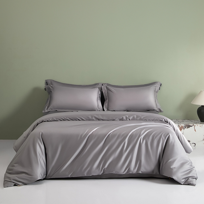 91家纺网 家纺一手货源 找家纺 禾时 2025新款轻奢A类100SPro新疆长绒棉四件套全棉纯棉高定款 绅士灰