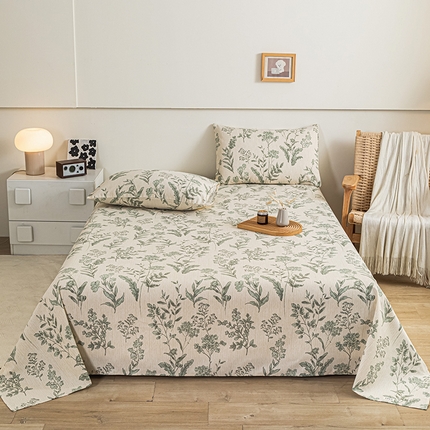 91家纺网 家纺一手货源 找家纺 芃成家纺 2025新款加厚老粗布床单 絮语