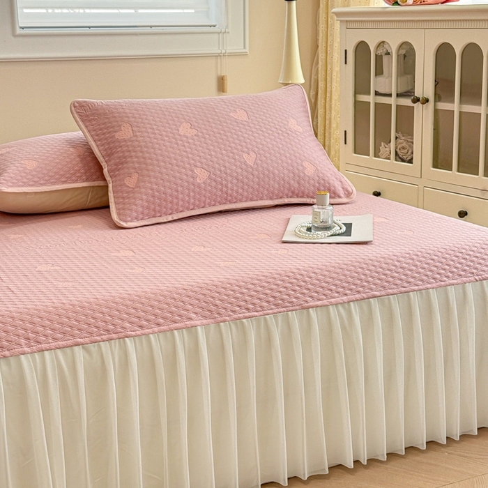 91家纺网 家纺一手货源 找家纺 （总）布卢姆床垫 2025新款A类PE乙纶冰豆豆凉席床裙款