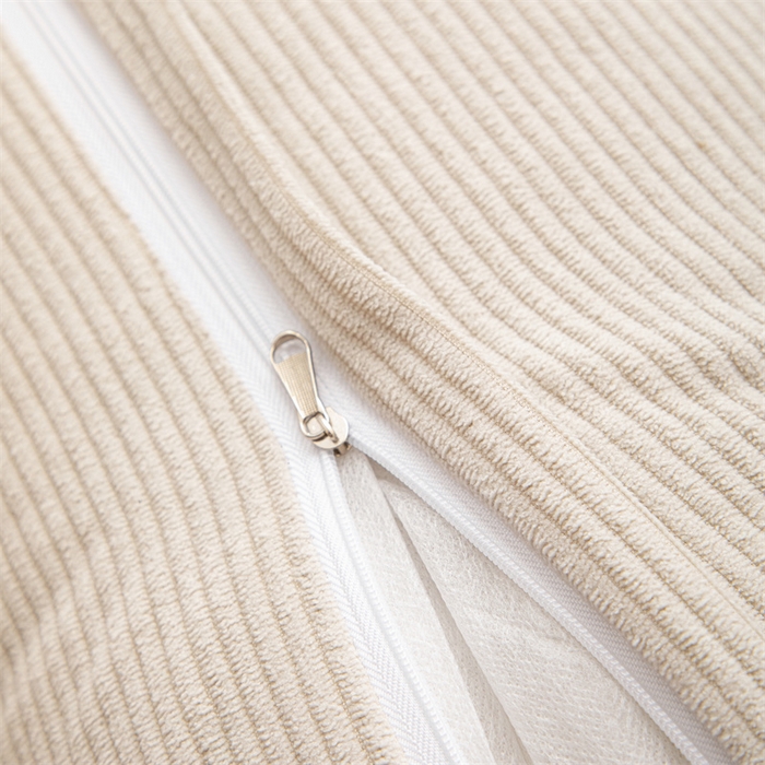 91家纺网 家纺一手货源 找家纺 沐沐家纺 2026新款灯芯绒三角靠背带头枕 浅灰色