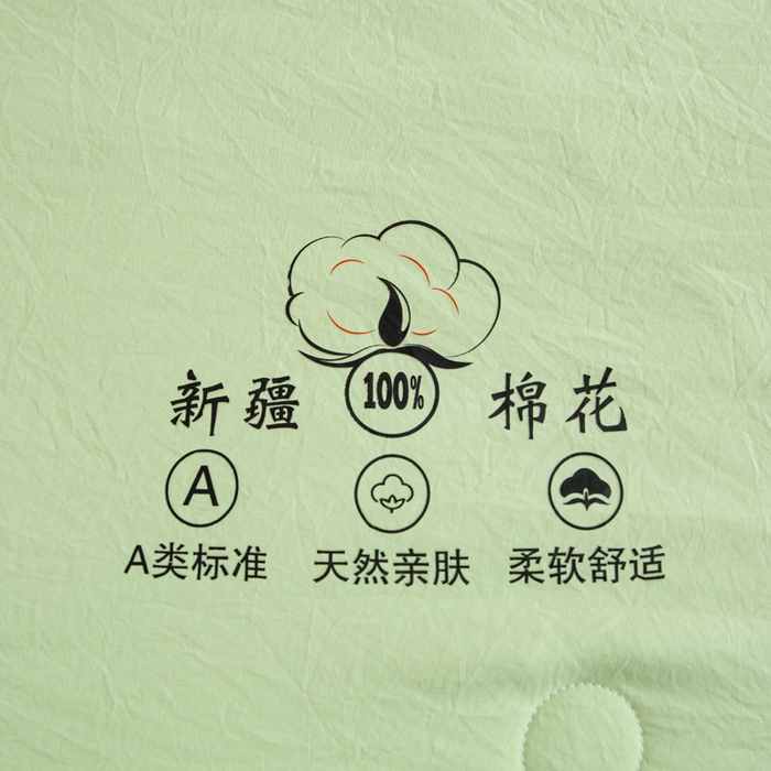 91家纺网 家纺一手货源 找家纺 帕芬鸟家纺 2025新款亲肤棉花夏被 浅绿
