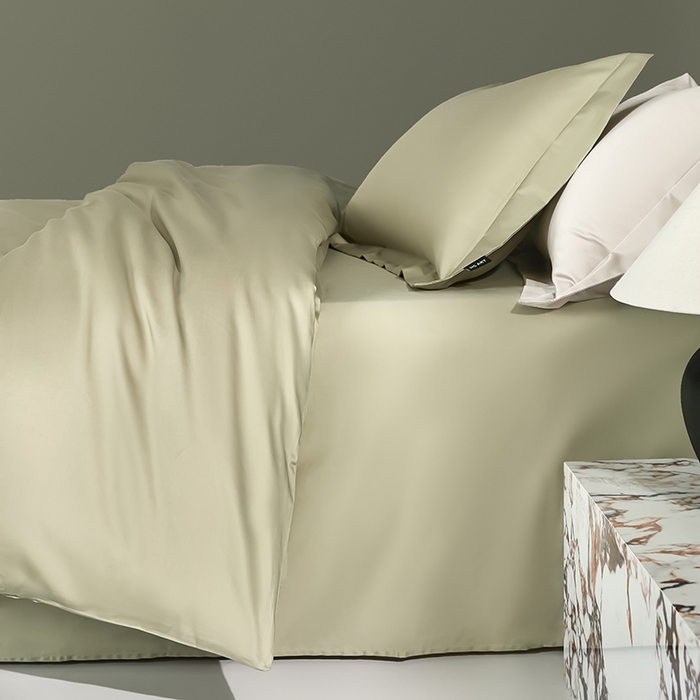 91家纺网 家纺一手货源 找家纺 禾时 2025新款轻奢A类100SPro新疆长绒棉四件套全棉纯棉高定款 抹茶绿