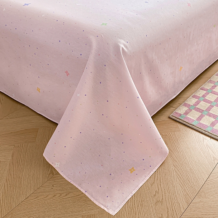 91家纺网 家纺一手货源 找家纺 天之爱 2025新款全棉印花单床单 甜心可爱猫