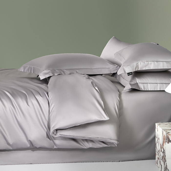 91家纺网 家纺一手货源 找家纺 禾时 2025新款轻奢A类100SPro新疆长绒棉四件套全棉纯棉高定款 绅士灰