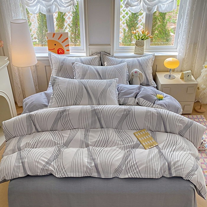 91家纺网 家纺一手货源 找家纺 天之爱 2025新款全棉印花单被套 生活旋律