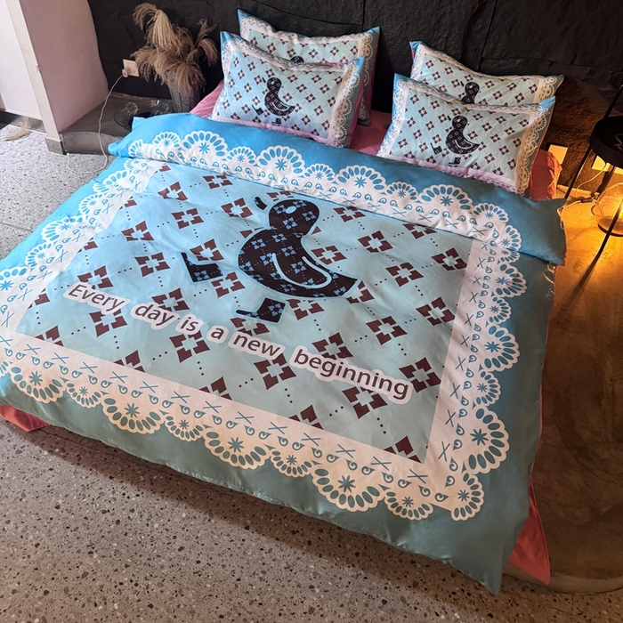 91家纺网 家纺一手货源 找家纺 丽斐纺织 2025新款冰丝四件套 天仙配