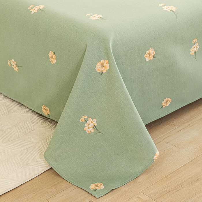 91家纺网 家纺一手货源 找家纺 芃成家纺 2025新款加厚老粗布床单 春意