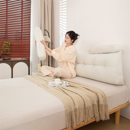 91家纺网 家纺一手货源 找家纺 （总）沐沐家纺 2026新款雪尼绒三角靠背带头枕