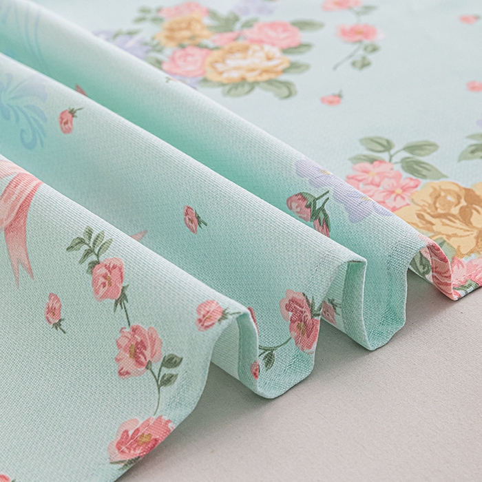 91家纺网 家纺一手货源 找家纺 芃成家纺 2025新款加厚老粗布床单 田园花卉