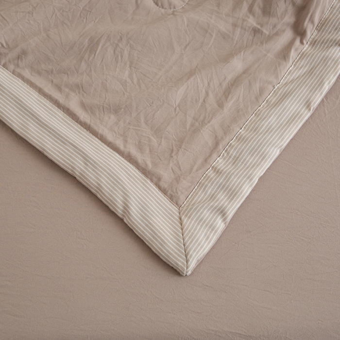 91家纺网 家纺一手货源 找家纺 帕芬鸟家纺 2025新款亲肤棉花夏被 灰咖