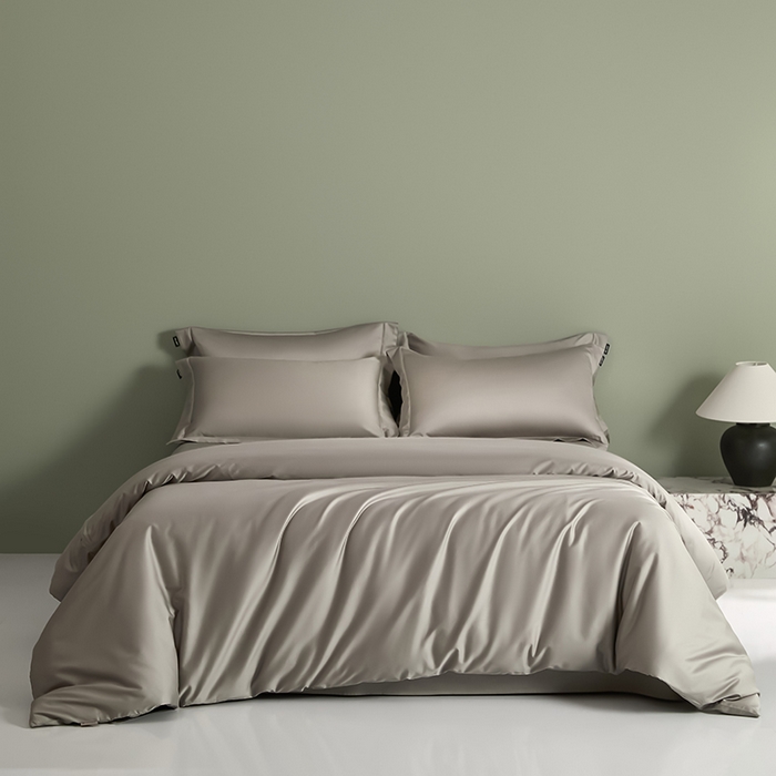 91家纺网 家纺一手货源 找家纺 禾时 2025新款轻奢A类100SPro新疆长绒棉四件套全棉纯棉高定款 琉璃灰