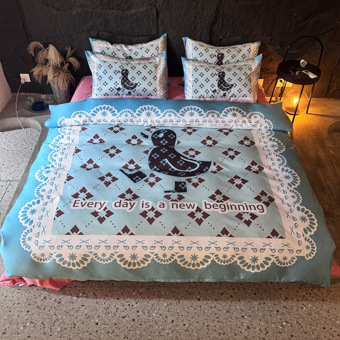 91家纺网 家纺一手货源 找家纺 丽斐纺织 2025新款冰丝四件套 天仙配