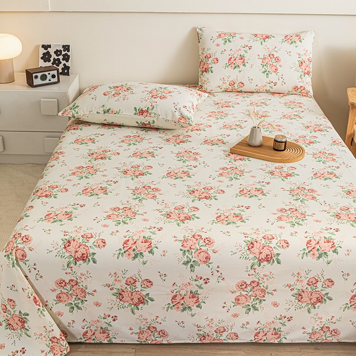 91家纺网 家纺一手货源 找家纺 芃成家纺 2025新款加厚老粗布床单 芳华